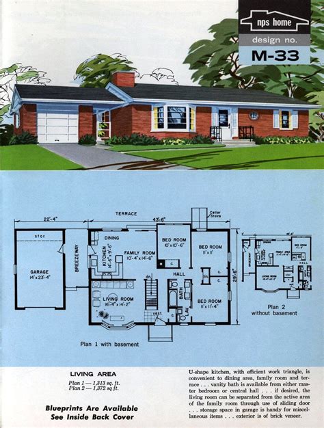 1960s ranch style house plans.